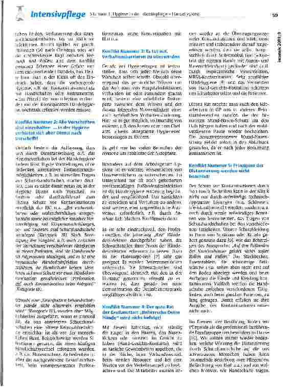 Vorschauseite 3: Hygiene in der Intensivpflege - Händehygiene