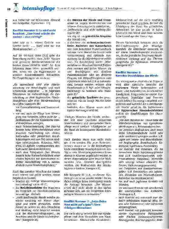 Vorschauseite 4: Hygiene in der Intensivpflege - Händehygiene
