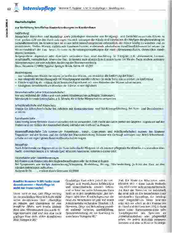 Vorschauseite 6: Hygiene in der Intensivpflege - Händehygiene