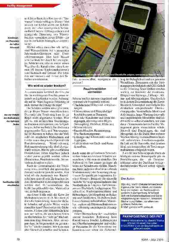Vorschauseite 3: Feuchteschäden in Gebäuden