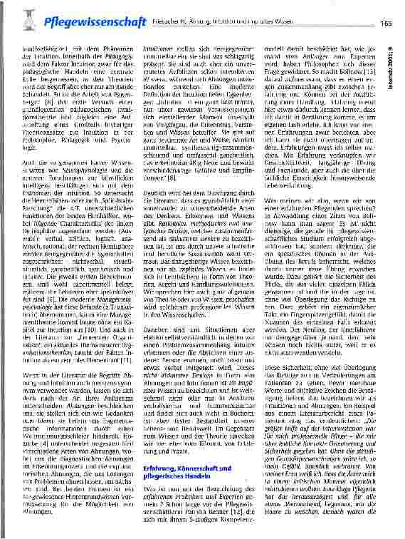 Vorschauseite 2: Ahnung, Intuition und implizites Wissen als konstitutive Bestandteile pflegerischen Erkennens und Handelns