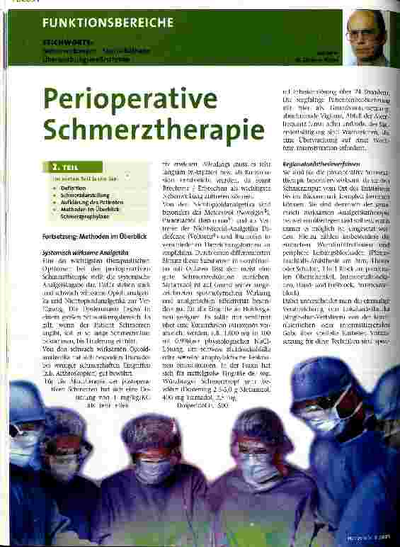 Vorschauseite 1: Perioperative Schmerztherapie