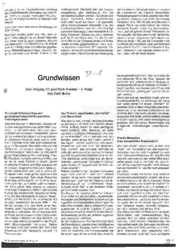 Vorschauseite 1: Grundwissen Zum Umgang mit psychisch Kranken 2. Folge