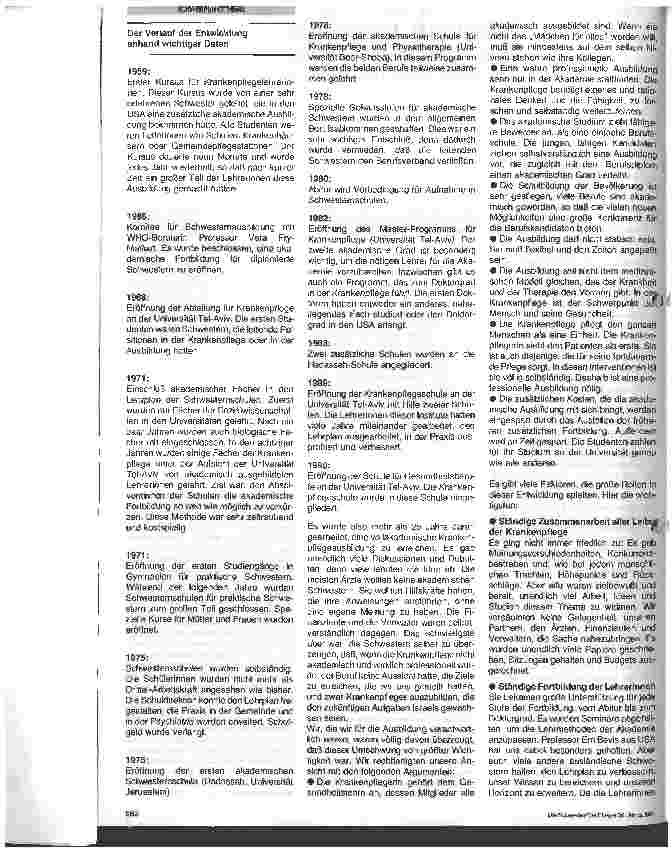 Vorschauseite 2: Israel: Die Entwicklung der Krankenpflegeausbildung von 1960 bis 1991