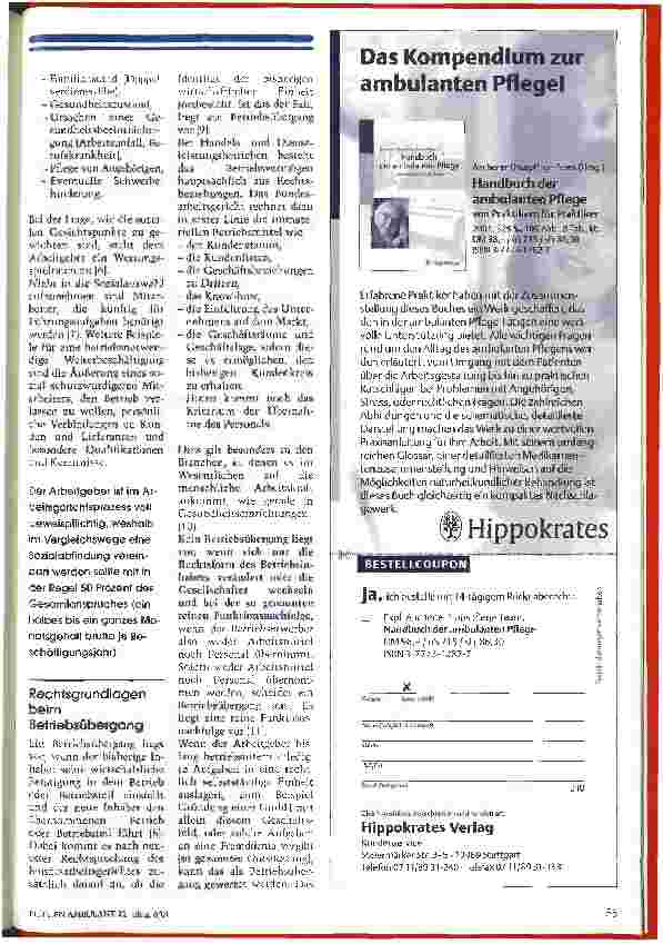 Vorschauseite 4: Rechtsfragen bei Bedarfskündigungen und Betriebsübergängen
