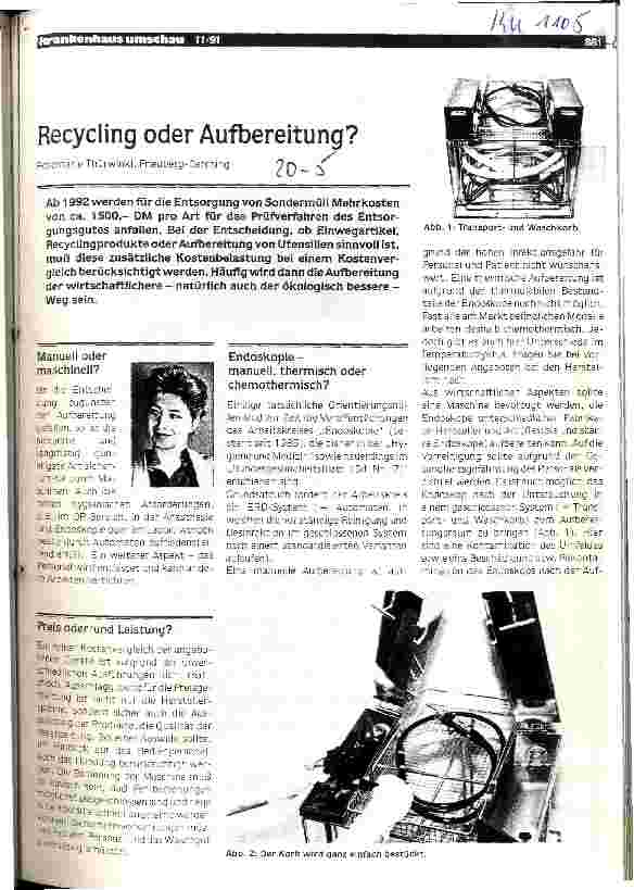 Vorschauseite 1: Recycling oder Aufbereitung?
