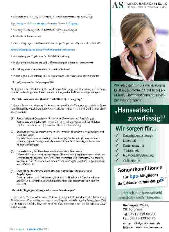 Vorschauseite 2: Indikatoren der Lebensqualität in der stationären Pflege