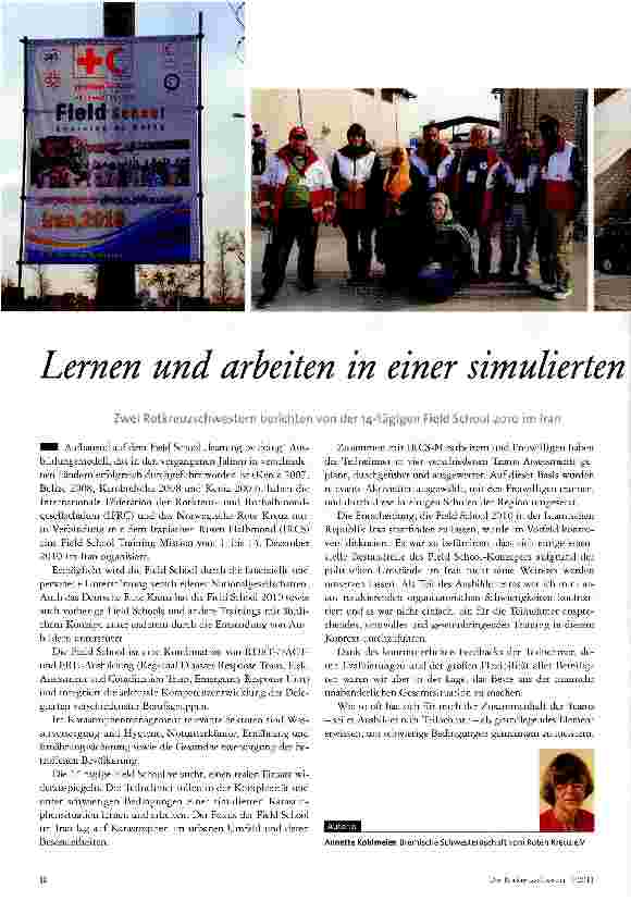 Vorschauseite 1: Lernen und arbeiten in einer simulierten Katastrophensituation