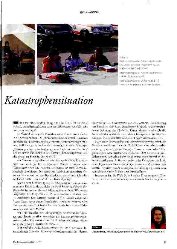 Vorschauseite 2: Lernen und arbeiten in einer simulierten Katastrophensituation