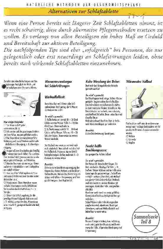 Vorschauseite 1: Natürliche Methoden der Gesundheitspflege Alternativen zur Schlaftablette
