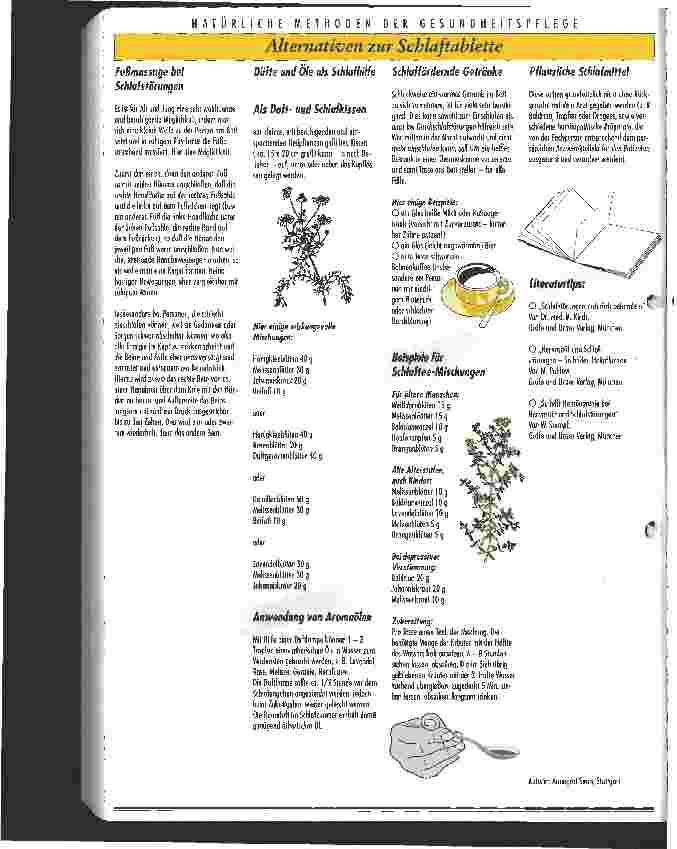 Vorschauseite 2: Natürliche Methoden der Gesundheitspflege Alternativen zur Schlaftablette