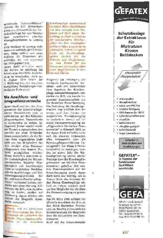 Vorschauseite 6: Die Berufsorganisation der Krankenpflegerinnen Deutschlands (1903 bis 1918) Geschichte der Krankenpflege, Teil 6