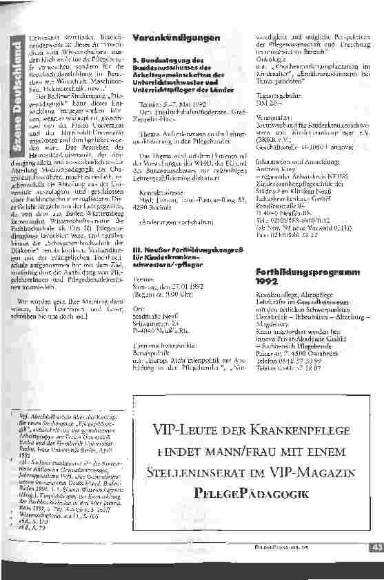 Vorschauseite 3: Betrifft: Studiengang Pflegepädagogik in Berlin