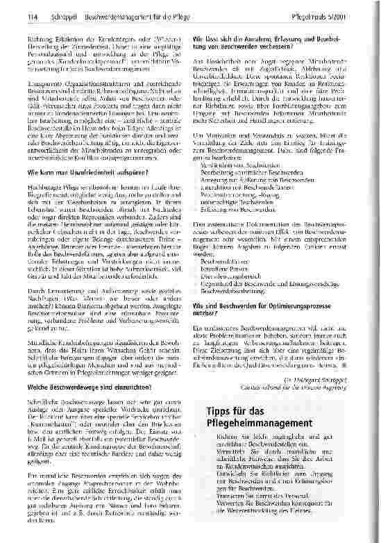 Vorschauseite 2: Beschwerdemanagement für die Pflege