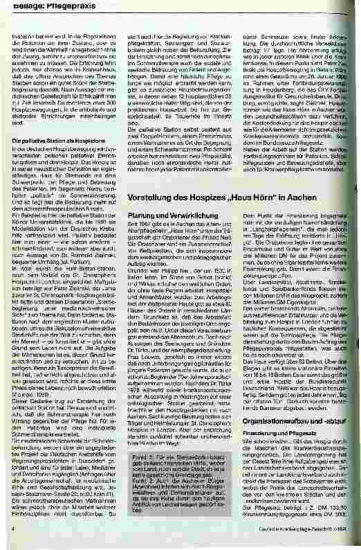 Vorschauseite 3: Möglichkeiten der Integration des Hospizgedankens in die Krankenhausstruktur
