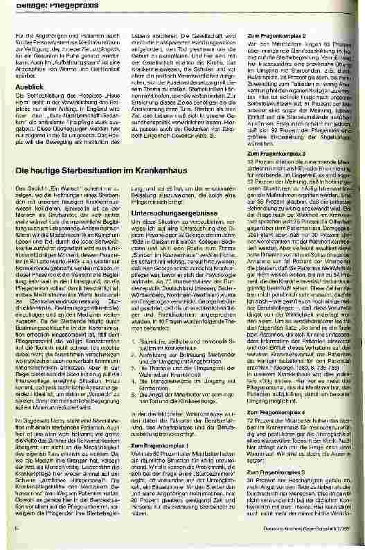 Vorschauseite 5: Möglichkeiten der Integration des Hospizgedankens in die Krankenhausstruktur