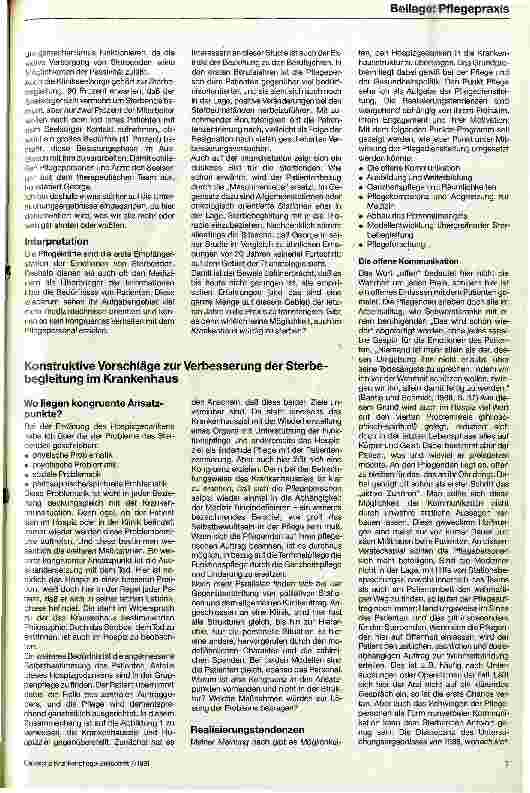 Vorschauseite 6: Möglichkeiten der Integration des Hospizgedankens in die Krankenhausstruktur
