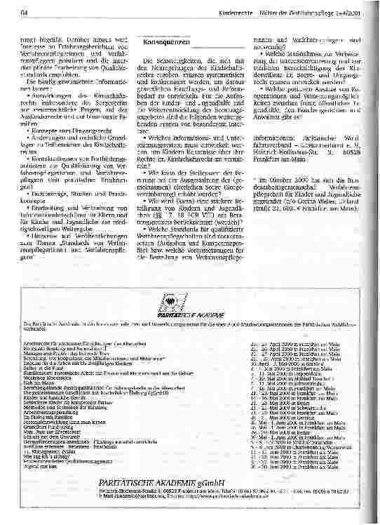 Vorschauseite 4: Mehr Öffentlichkeitsarbeit und hoher Beratungsbedarf