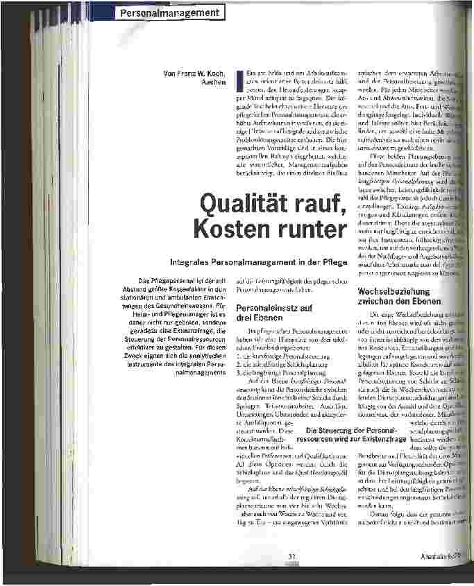 Vorschauseite 1: Qualität rauf, Kosten runter