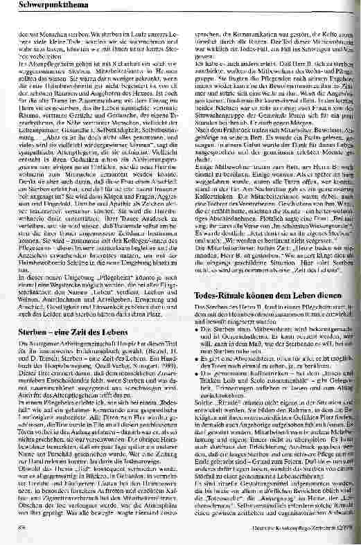 Vorschauseite 2: In Altenund Pflegeheimen sterben Menschen