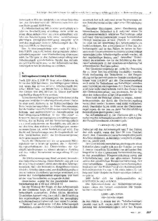 Vorschauseite 4: Besonderheiten im Niedriglohnbereich inZusammenhang mit der Versicherungsund Beitragspflicht in der Rentenversicherung