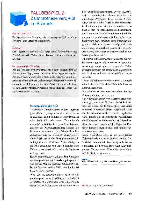 Vorschauseite 3: Aus kritischen Ereignissen lernenEin Online-Berichtsund Lernsystem für die Altenpflege