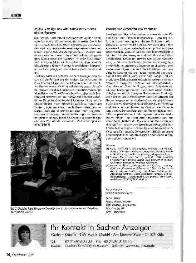 Vorschauseite 5: Der Nutzer im ZentrumPersonas und Szenarien bei der Gestaltung von Medizinprodukten