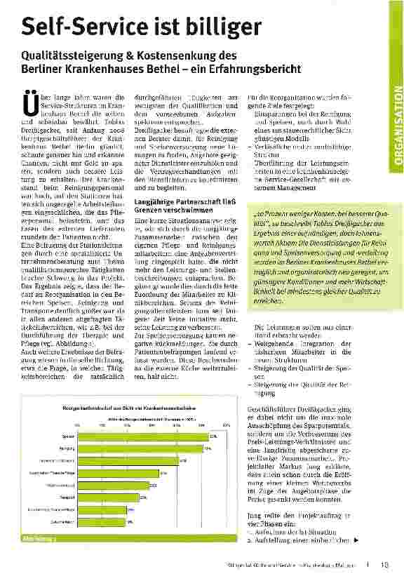 Vorschauseite 1: Self-Service ist billiger