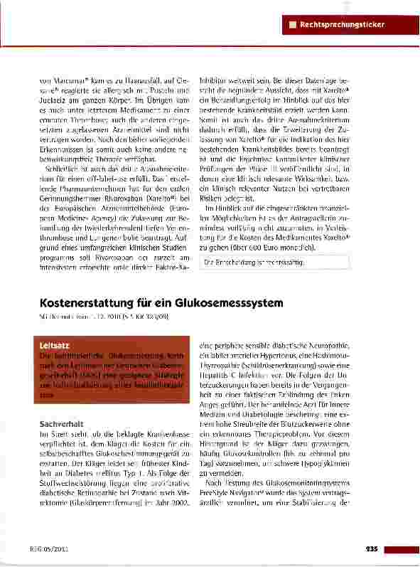 Vorschauseite 3: Zulassungsüberschreitende Anwendung eines Medikamentes bei einer Thromboembolie (off-label-use)