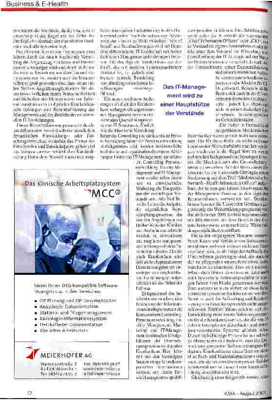 Vorschauseite 3: Signale an die Mitarbeiter Digitales Krankenhaus