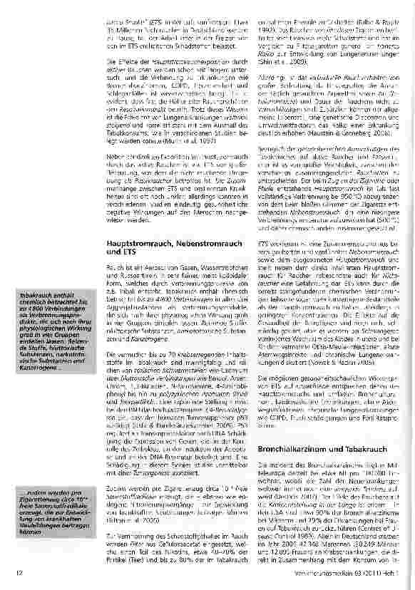 Vorschauseite 2: Rauchen, Lungenerkrankungen, Pathophysiologie Effekte von Rauchexposition auf Lungenerkrankungen