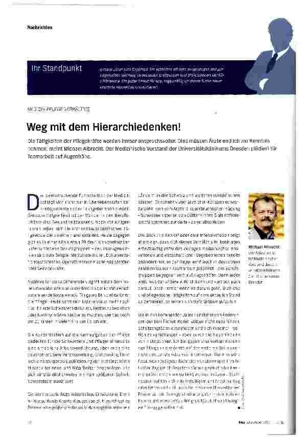 Vorschauseite 1: Weg mit dem Hierarchiedenken!