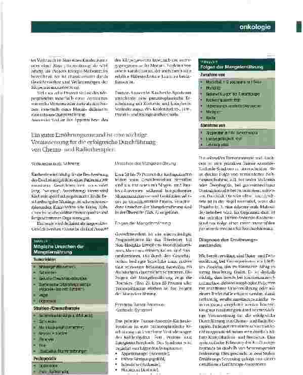 Vorschauseite 2: Ernährung des onkologischen Patienten