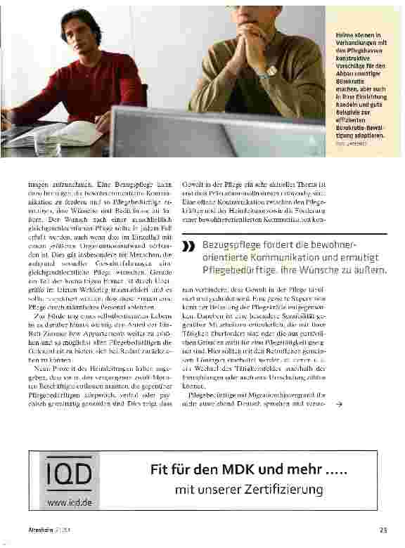 Vorschauseite 2: Das Berufsprestige der Altenpflege aufwertenEntwicklungspotenzial und Handlungsbedarf