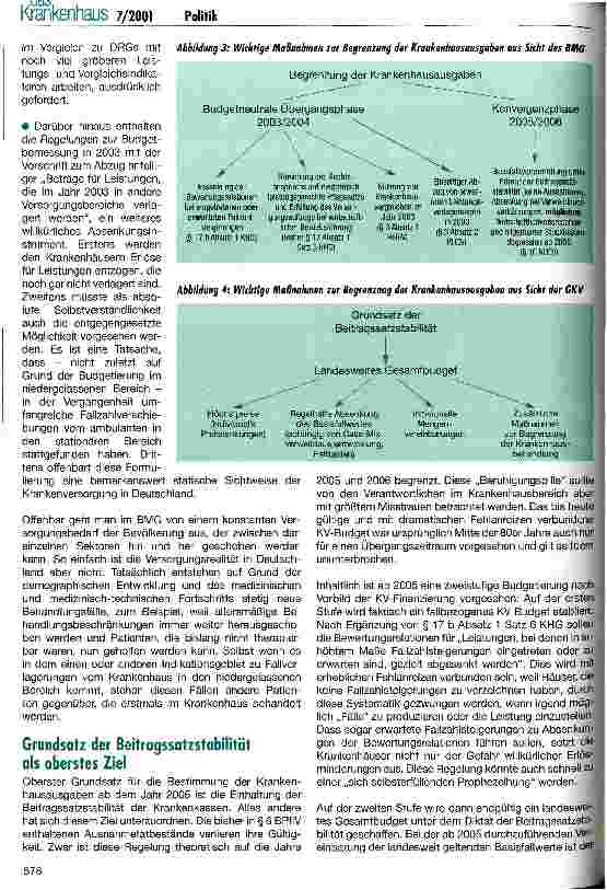 Vorschauseite 3: DRG-Einführungsgesetz - ein Schritt auf dem Weg ins (G)KV-Modell?