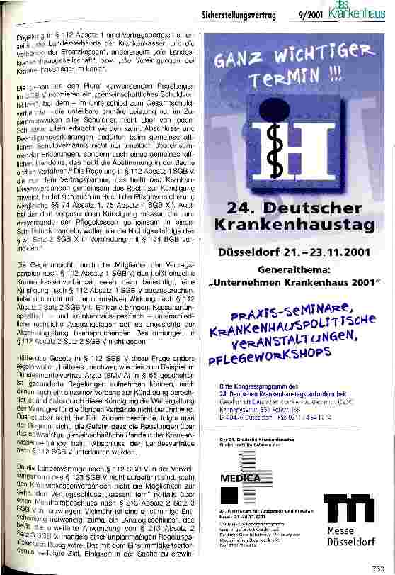 Vorschauseite 2: Die Sicherstellungsverträge nach § 112 SGB V und der Streit um die Vergütung der stationären Behandlung