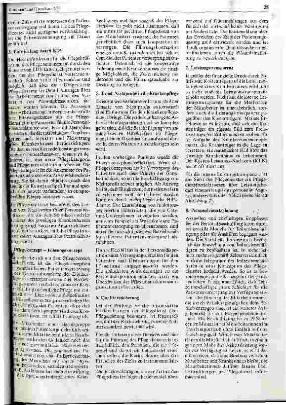 Vorschauseite 2: Pflegedienstsituation: Herausforderung für das Management