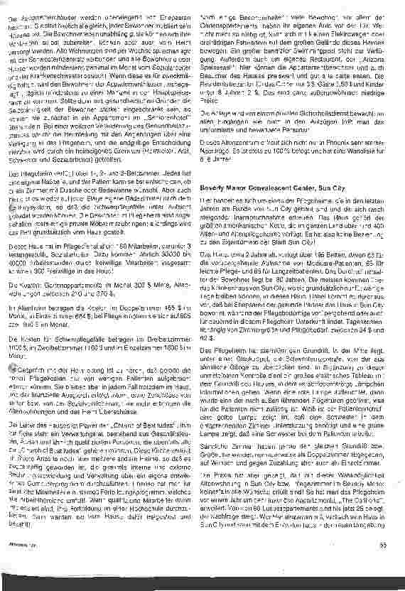 Vorschauseite 3: Altenund Altenpflegeheime in den USA (II)