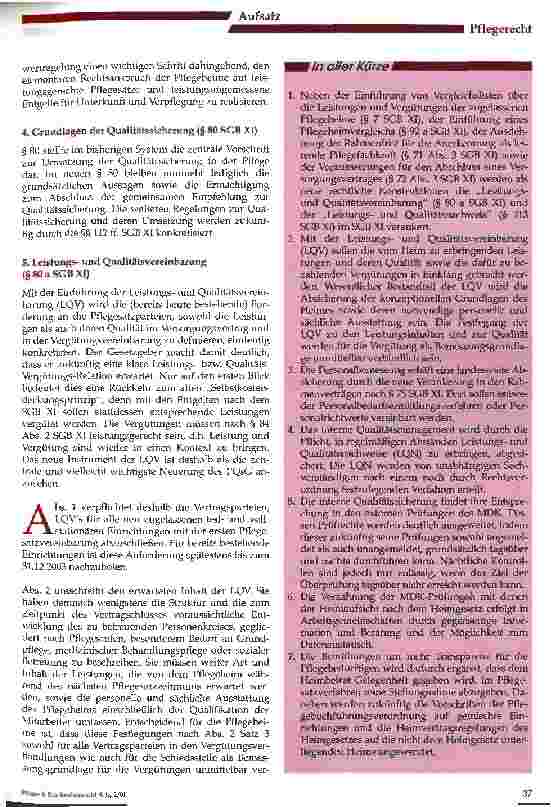 Vorschauseite 2: Die Regelungen des Pflege-Qualitätssicherungsgesetzes
