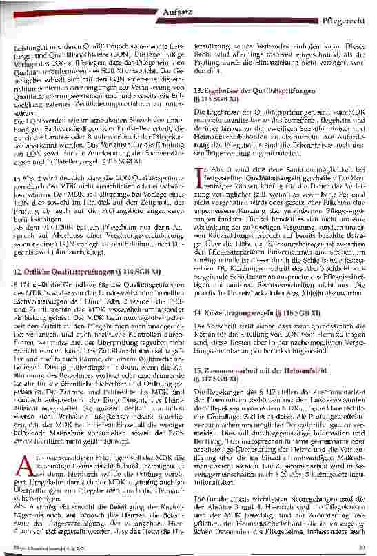 Vorschauseite 4: Die Regelungen des Pflege-Qualitätssicherungsgesetzes