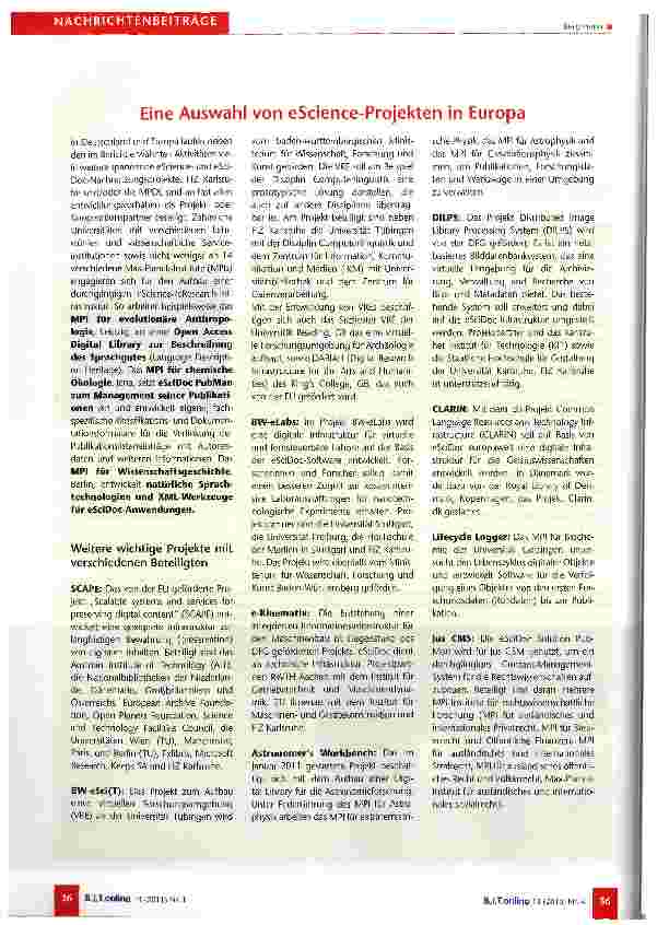 Vorschauseite 4: eSciDoc - multimediale „Digital-Library-Systeme für wissenschaftliche Publikation und Forschungsdatenmanagement