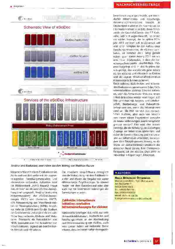 Vorschauseite 5: eSciDoc - multimediale „Digital-Library-Systeme für wissenschaftliche Publikation und Forschungsdatenmanagement