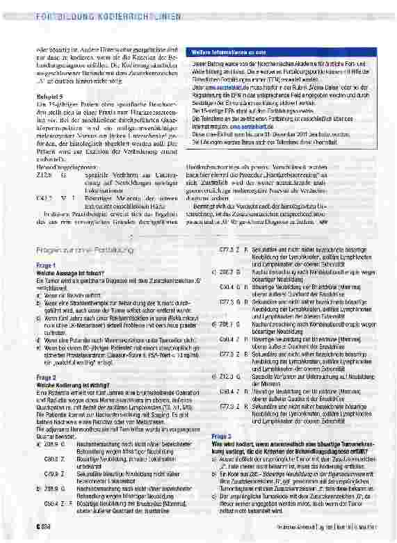 Vorschauseite 3: Besonderheiten bei der Kodierung von Tumoren