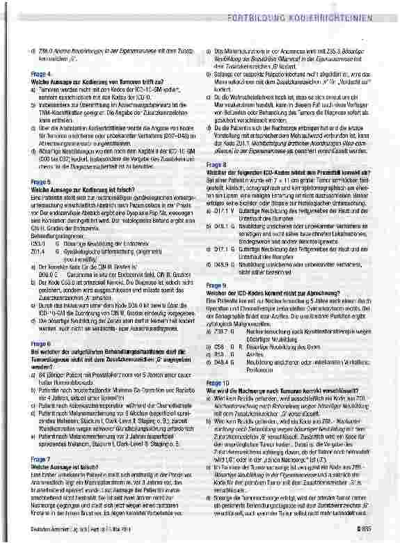 Vorschauseite 4: Besonderheiten bei der Kodierung von Tumoren