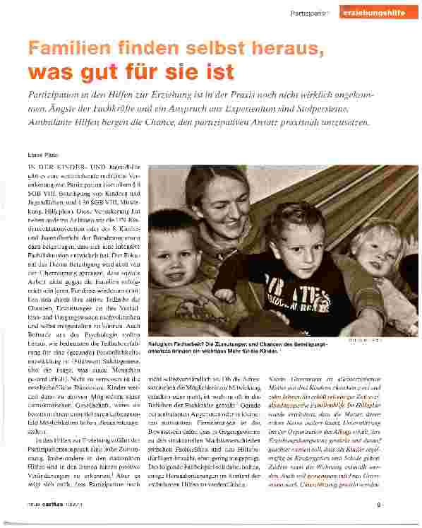 Vorschauseite 1: Familien finden selbst heraus, was gut für sie ist