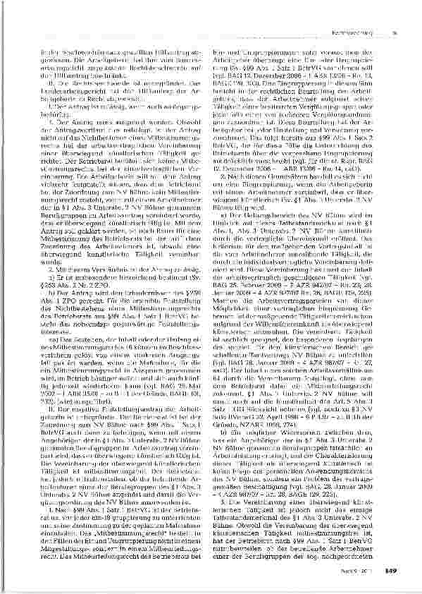 Vorschauseite 2: Mitbestimmung bei Eingruppierung (NV Bühne)