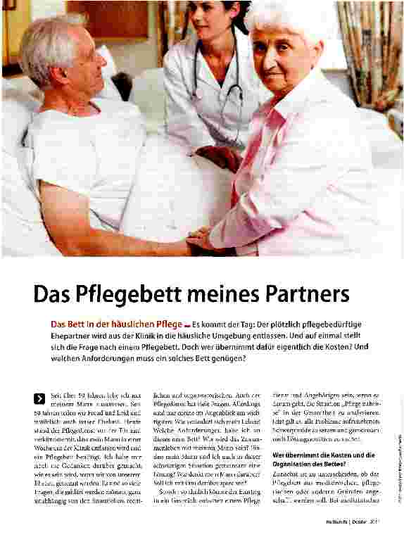 Vorschauseite 1: Das Pflegebett meines Partners