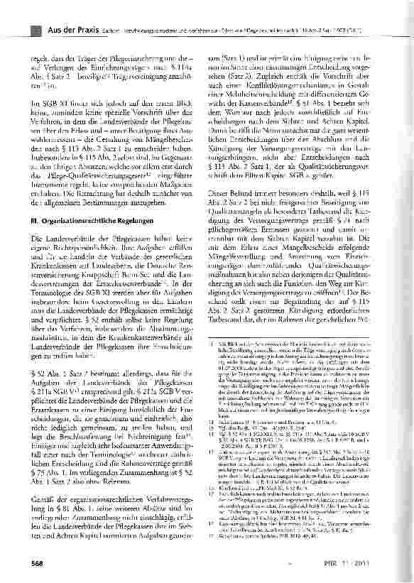 Vorschauseite 2: Entscheidungskompetenz und -verfahren zum Erlass von Mängelbescheiden nach § 115 Abs. 2 Satz 1 SGB2 - zugleich Anmerkungen zur Dogmatik der Kündigung des Versorgungsvertrags (Teil…