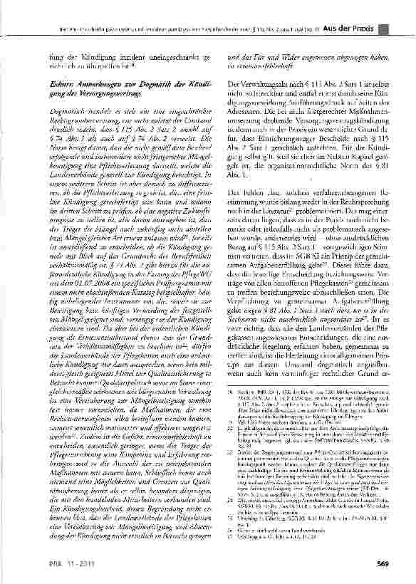 Vorschauseite 3: Entscheidungskompetenz und -verfahren zum Erlass von Mängelbescheiden nach § 115 Abs. 2 Satz 1 SGB2 - zugleich Anmerkungen zur Dogmatik der Kündigung des Versorgungsvertrags (Teil…