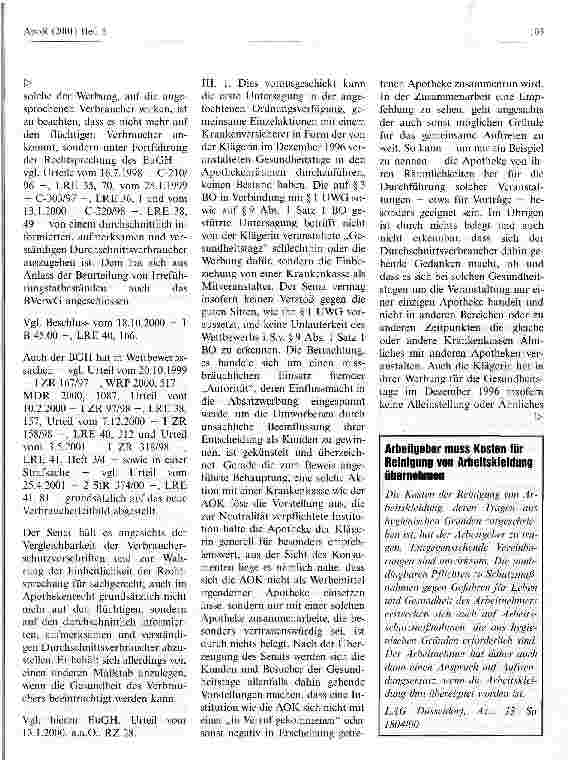 Vorschauseite 2: Auslegung von Werbeverboten in Berufsordnungen